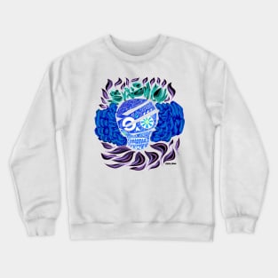 dark candy skull ecopop Crewneck Sweatshirt